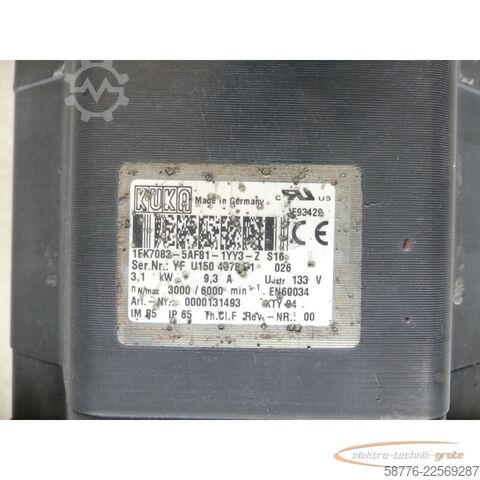 Control unit KUKA 1FK7083-5AF81-1YY3-Z S16 Servomotor SN: YFU1504678191026