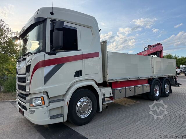LKW mit Pritsche (offen) SCANIA R500 6x2*4 Baustoff Fassi 215/Retarder/Vollluft