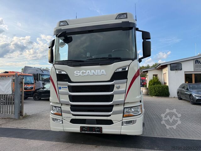LKW mit Pritsche (offen) SCANIA R500 6x2*4 Baustoff Fassi 215/Retarder/Vollluft