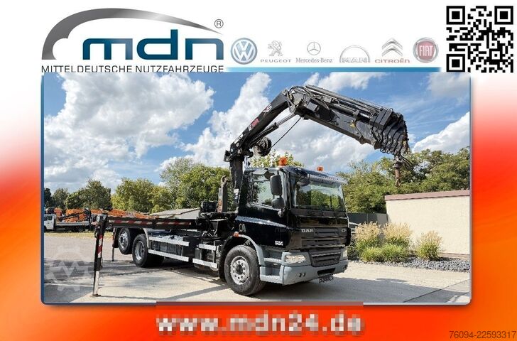 Abrollkipper DAF CF 6x2 lift/lenk Abrollkipper KRAN 22m FUNK