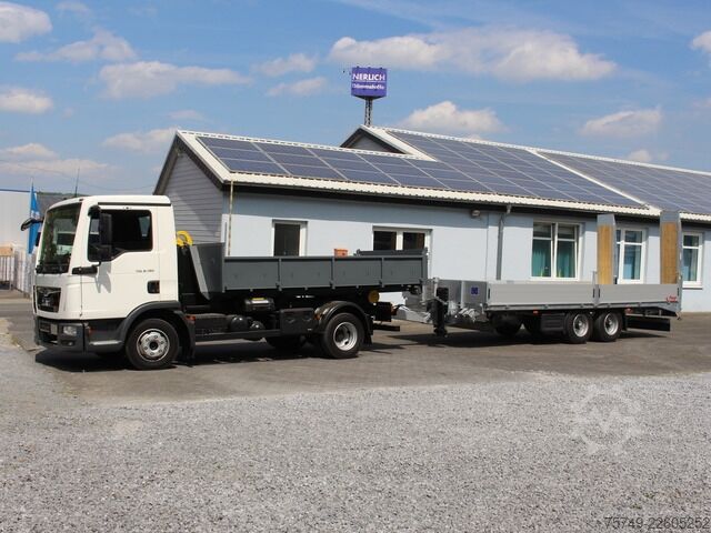 Low loader trailer fliegl TPS 118 Plattform 6.2m! mit Rampen NEU