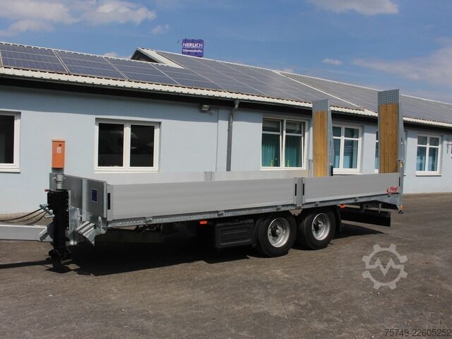Low loader trailer fliegl TPS 118 Plattform 6.2m! mit Rampen NEU