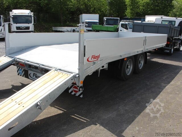 Low loader trailer fliegl TPS 118 Plattform 6.2m! mit Rampen NEU
