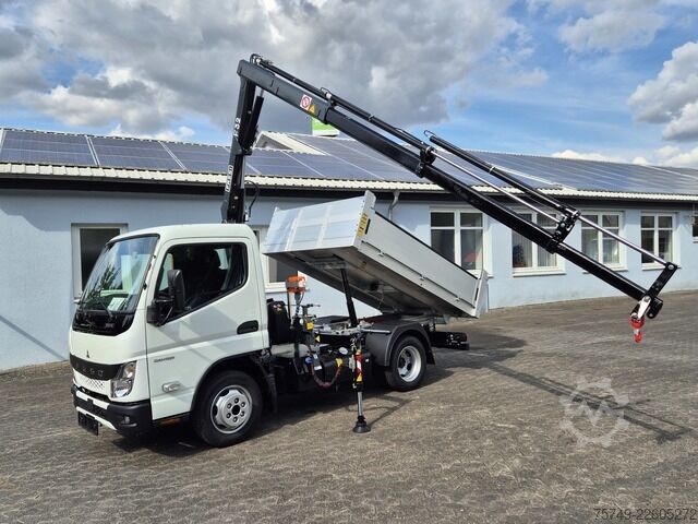 Transporter mit Kipper Fuso 3S15 Kipper mit Ladekran Funk 3x hydr. Kran