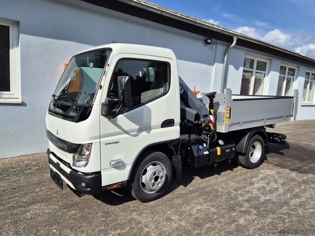 Transporter mit Kipper Fuso 3S15 Kipper mit Ladekran Funk 3x hydr. Kran