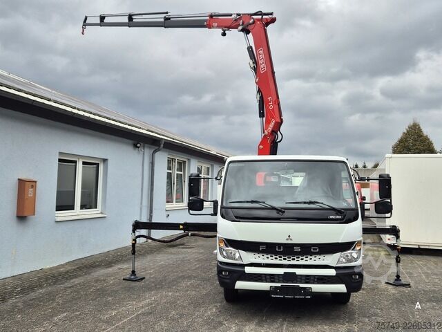 Pritschenwagen Fuso FUSO 9C18 Canter Alu Pritsche 5.5m Kran 3x hydr.