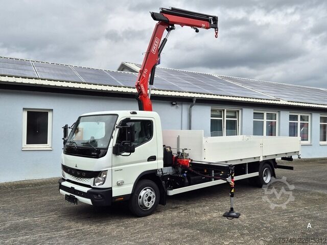 Pritschenwagen Fuso FUSO 9C18 Canter Alu Pritsche 5.5m Kran 3x hydr.