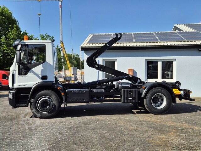 Roll-off tipper truck iveco Euro Cargo 180E32 4x2 Abrollkipper Knick / Tele