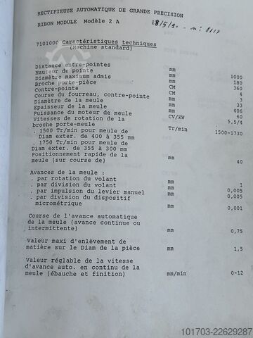 Außen-/Innenrundschleifen TARDUGNO RIBON MODULE 2 A - EP 1000 mm