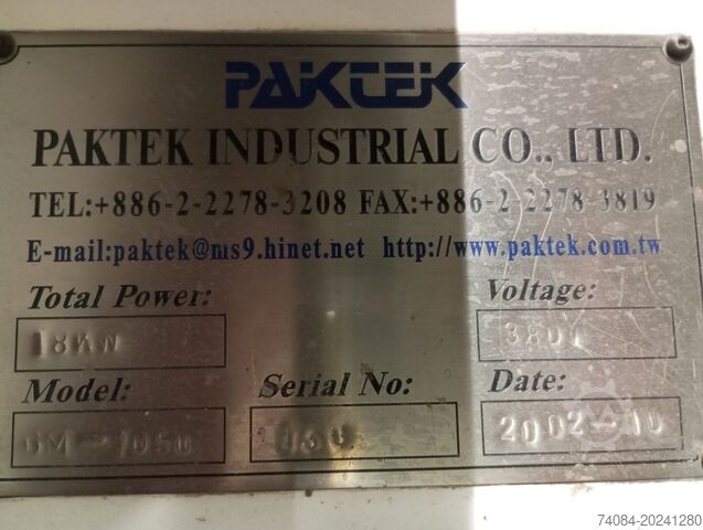 Faltschachtelklebemaschine PAKTEK GM-1050