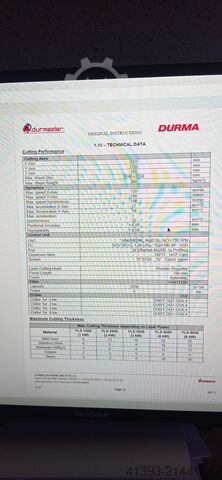 Laser cutting system Durma Durmazlar HD-F 3015