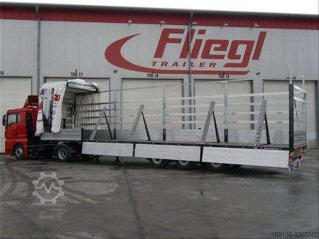 Flatbed + tarpaulin Hangler SDS H 380 Mega Coil Schräglader
