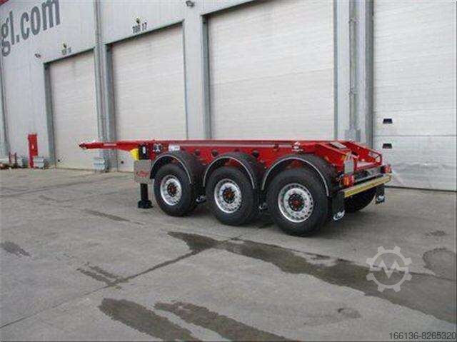 Semi-trailer containerchassis Fliegl SDS 380 für 20 Fuß light mit 725 mm Überhang