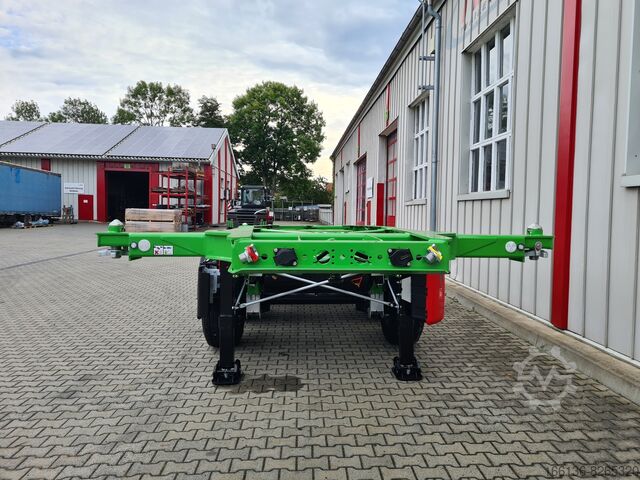 Semi-trailer containerchassis Fliegl SDS 380 für 20 Fuß light mit 725 mm Überhang