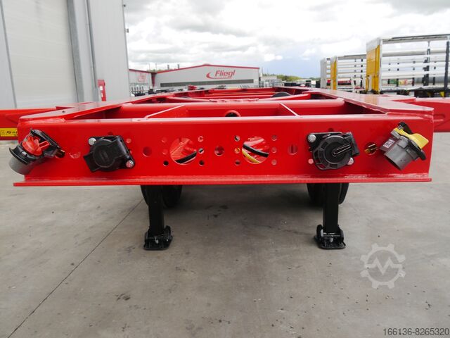 Semi-trailer containerchassis Fliegl SDS 380 für 20 Fuß light mit 725 mm Überhang