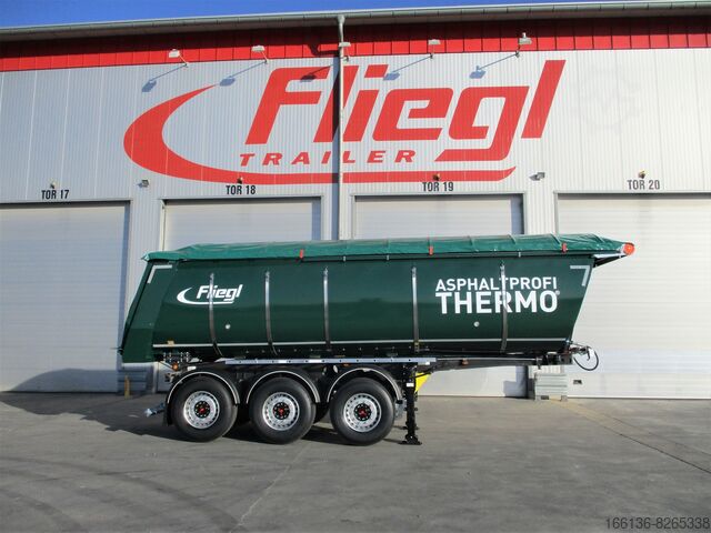 Semi-tipper trailer Fliegl 2 oder 3-Achs Thermokipper Asphaltprofi