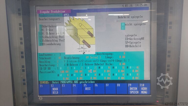 CNC dowel drilling and inserting machine KOCH WINDOOR