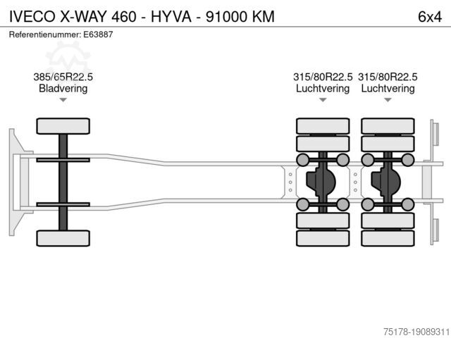 BDF System IVECO X-WAY 460 - HYVA  - 91000 KM
