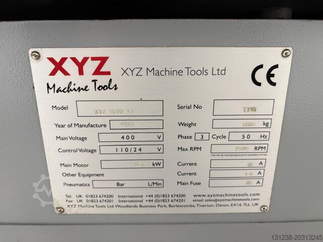 Center lathe XYZ Machine Tools 1550VS Centre Lathe