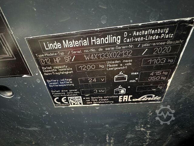 Gabelstapler Linde D 12 HPSP [ID: 371]