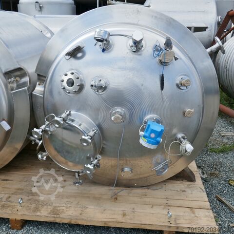 1880 Liter heat-/coolable pressure tank, Aisi 316 with magnetic agitator 9628