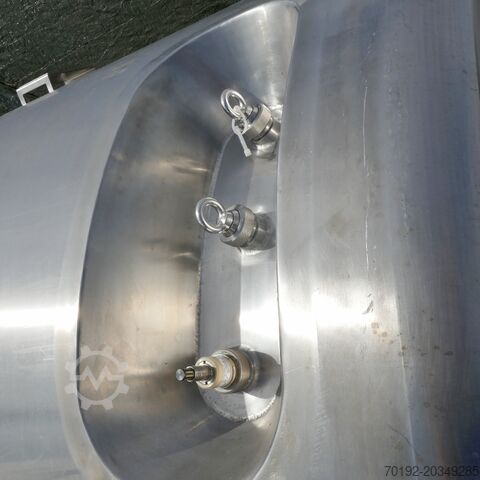 1880 Liter heat-/coolable pressure tank, Aisi 316 with magnetic agitator  9628