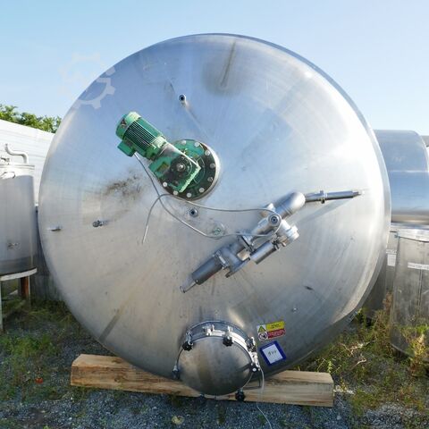 19600 Liter heiz-/kühlbarer Druckbehälter aus V2A mit Balkenrührwerk Thrun Maschinen- und Behälterbau 9626