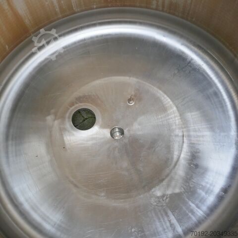 1410 liter heat-/coolable pressure vessel, Aisi 316 with propeller agitator Waldner 9585