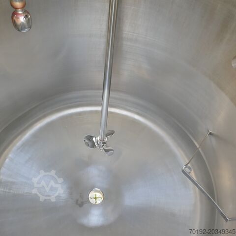 1100 Liter heat-/coolable pressure vessel, Aisi 316 with propeller agitator C.F. Boehringer & Soehne 9573