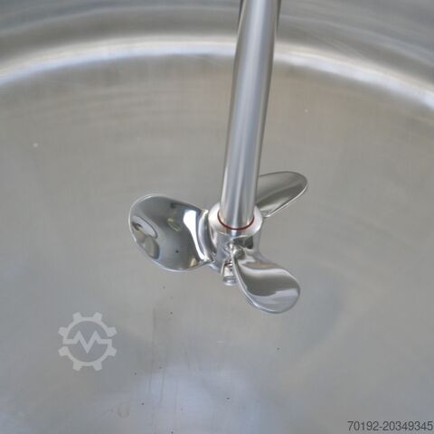 1100 Liter heat-/coolable pressure vessel, Aisi 316 with propeller agitator C.F. Boehringer & Soehne 9573