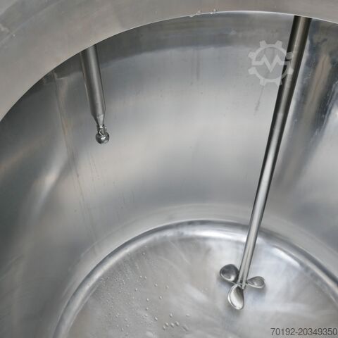 1344 liter heat-/coolable pressure tank, Aisi 316 with propeller agitator Diessel 9572