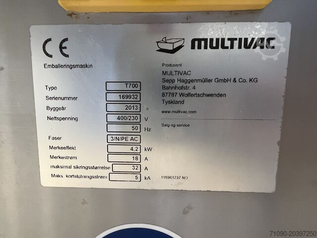 TRAYsealer Multivac T700