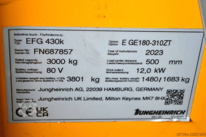 Gabelstapler Jungheinrich EFG 430k
