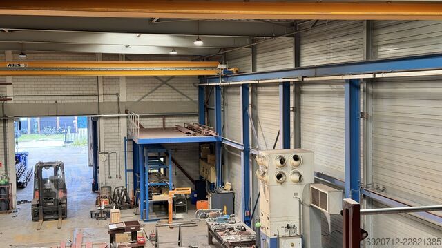 Inkl. Stahlkonstruktion + 2x Auflageboden Abus 2x Overhead crane 16.240 mm / 5 ton