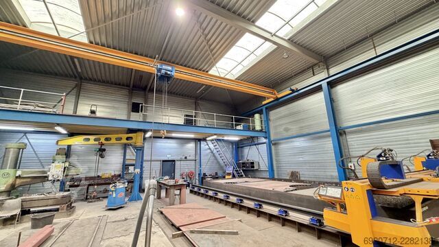 Inkl. Stahlkonstruktion + 2x Auflageboden Abus 2x Overhead crane 16.240 mm / 5 ton