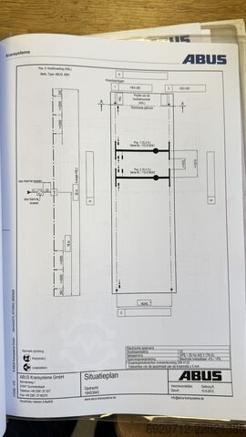 Inkl. Stahlkonstruktion + 2x Auflageboden Abus 2x Overhead crane 16.240 mm / 5 ton