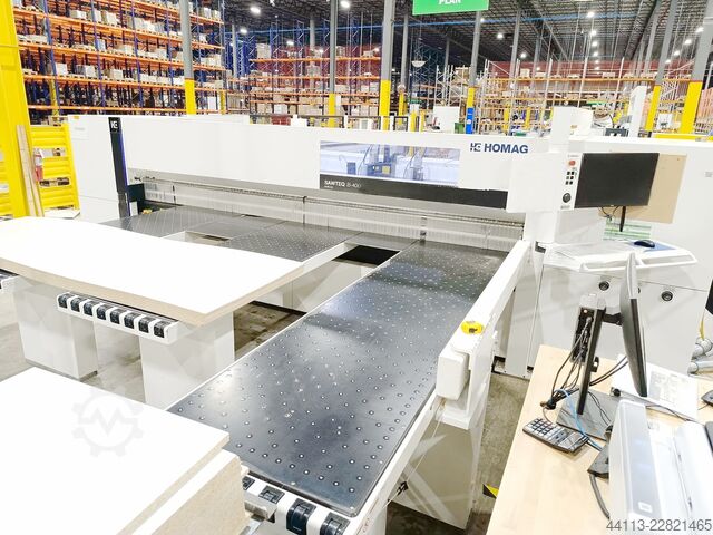 PLATTEN AUTEILSÄGE-HUBTISCHBESCHICKUNG HOLZMA (Homag group) SawTeq B-400 (HPL 400/38/22) Profiline