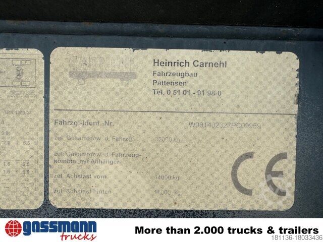 Tipper semitrailer Carnehl CHKS/HH, Stahlmulde ca. 25m³