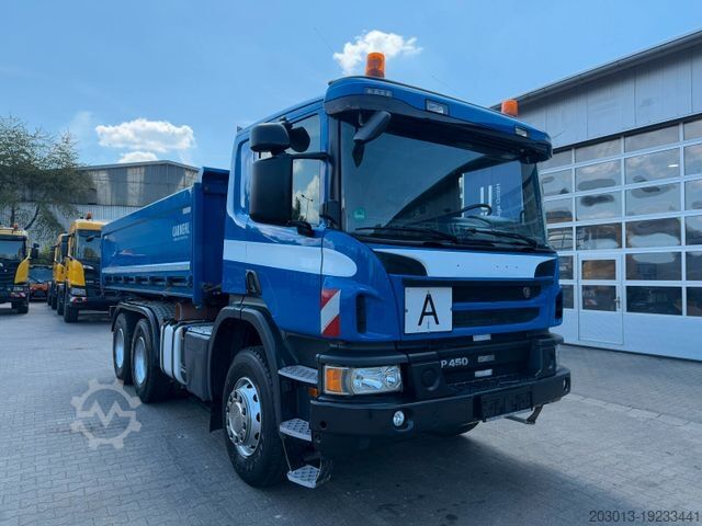 Three-sided tipper truck SCANIA P 450 6x4 Dreiseitenkipper DAUTEL