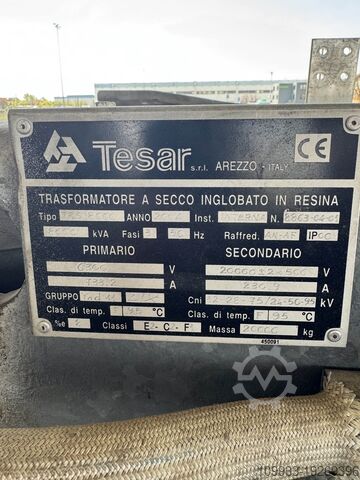 Cast epoxy resin transformer TESAR Itálie 8000kVA 20/6,3kV