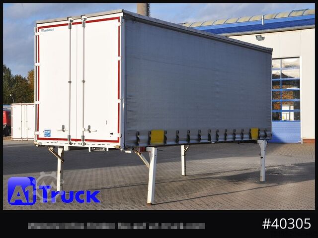 Swap body with flatbed & tarp KRONE Wechselbrücke 7,45, Code XL, guter Zustand