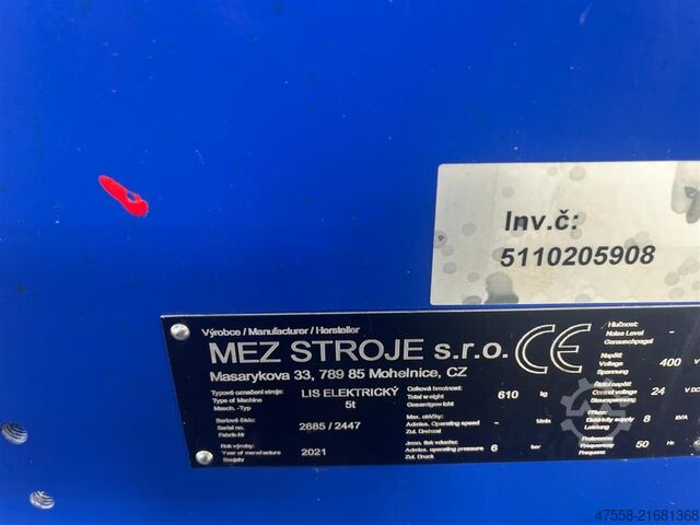 Spindelpresse Mez Stroje s.r.o elektrische Rotorpresse
