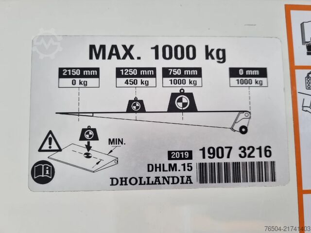 Closed box Iveco Daily 70C18 Koffer 7 TON LBW 1000 Kg Euro 6