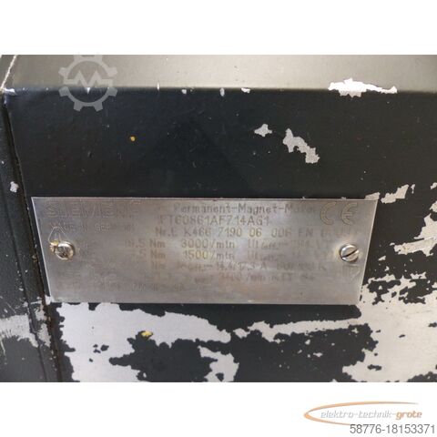 Control unit Siemens 1FT6086-1AF71-4AG1 Permanent-Magnet-Motor SN:EK466719006006