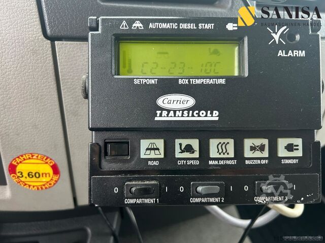 Kühlkoffer-LKW Volvo FL 250/Carrier Supra 1250MT/LBW Wüllhors