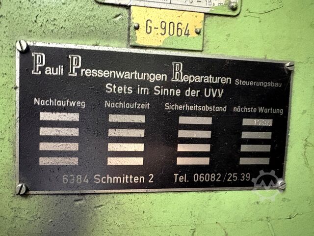 Eccentric press WEINGARTEN XQR II