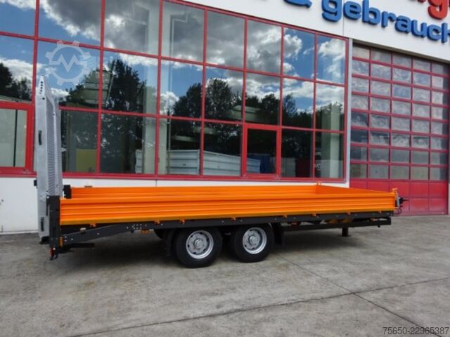 Low loader trailer Möslein TTT 11-6,2 BR Orange  Tandemtieflader mit breiten RampenNeufahrzeug