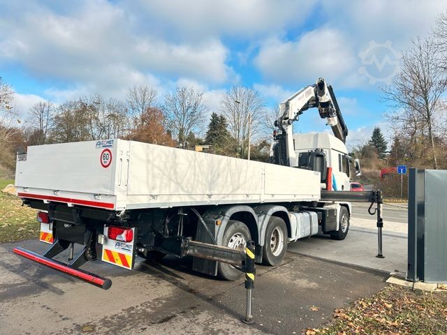 Flatbed truck MAN TGA 26.400 6x2 Wechselpr. KRAN 25m Seilwinde