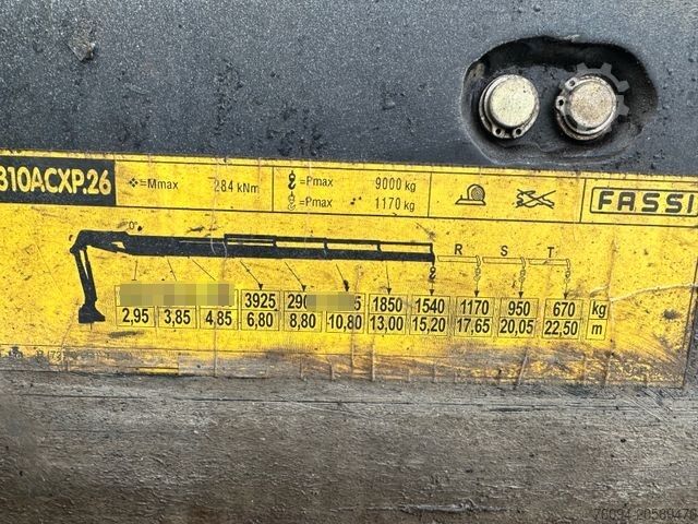 Flatbed truck MAN TGA 26.400 6x2 Wechselpr. KRAN 25m Seilwinde