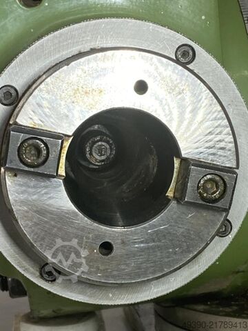 Indexing head with crank and dividing plate + 3-jaw lathe chuck Ø 125 mm, rotary indexing device, di  